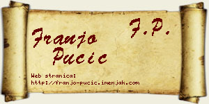 Franjo Pučić vizit kartica